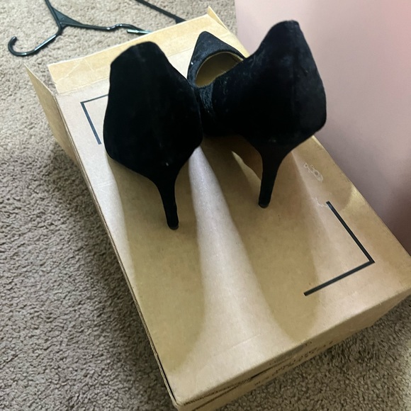 Public Desire Black Leather Heels - Picture 3 of 3